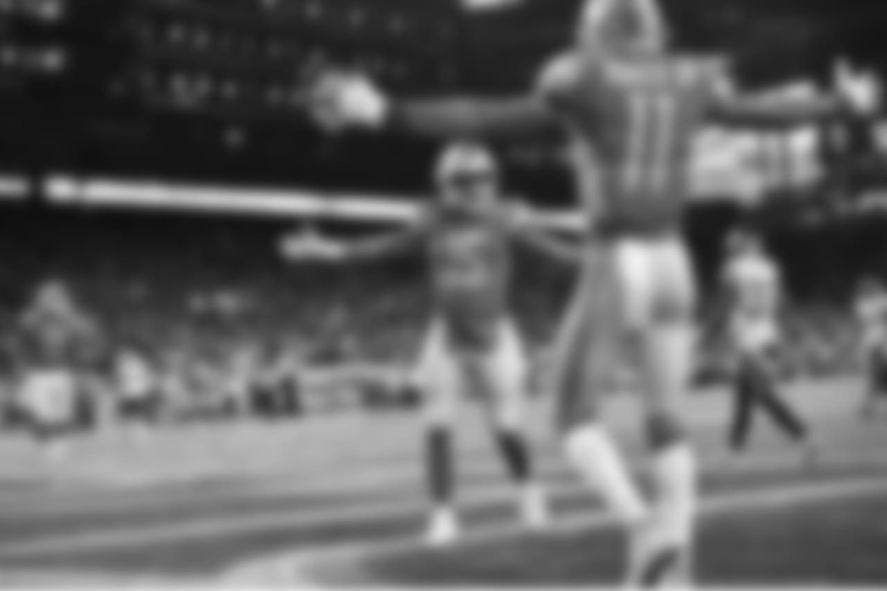 Detroit Lions wide receiver Marvin Jones Jr. (11) and Detroit Lions wide receiver Golden Tate (15) celebrate Jones' touchdown catch during a NFL football game against the Seattle Seahawks on Sunday, Oct. 28, 2018 in Detroit. (Detroit Lions via AP).