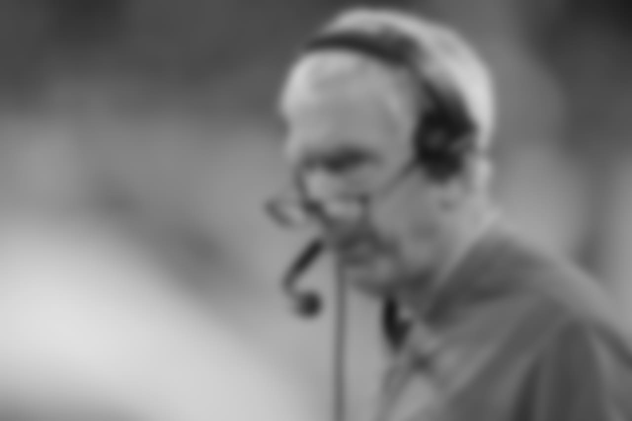 Detroit Lions defensive coordinator Paul Pasqualoni during a NFL football game against the Minnesota Vikings on Sunday, Dec. 23, 2018 in Detroit. (Detroit Lions via AP).