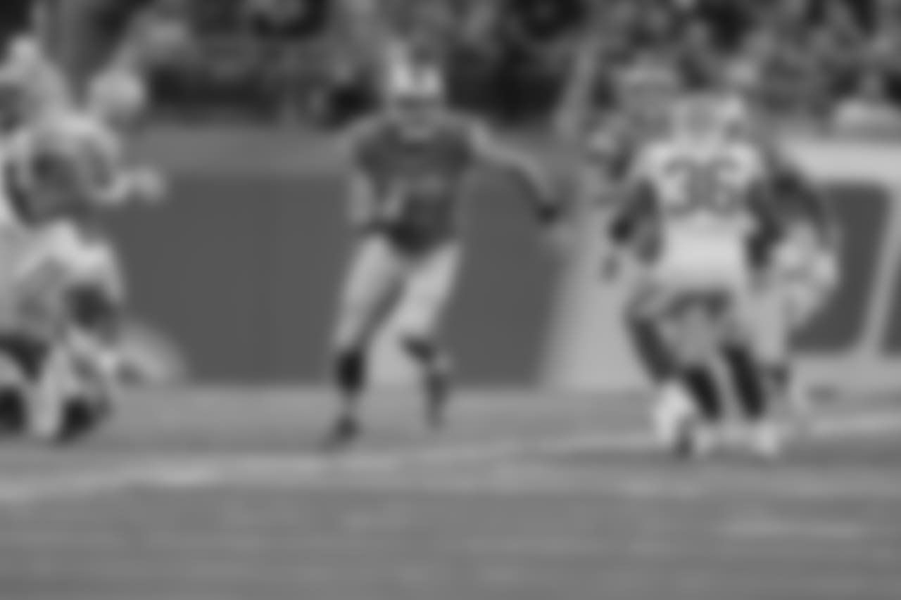 Detroit Lions long snapper Don Muhlbach (48) during a NFL football game against the Green Bay Packers on Sunday, Oct. 7, 2018 in Detroit. (Detroit Lions via AP).