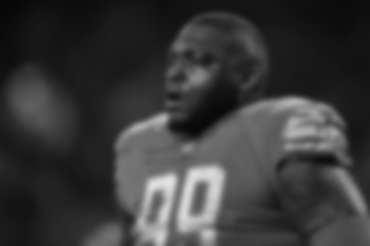Detroit Lions defensive tackle John Atkins (99) before a NFL football game against the Minnesota Vikings on Sunday, Dec. 23, 2018 in Detroit. (Detroit Lions via AP).