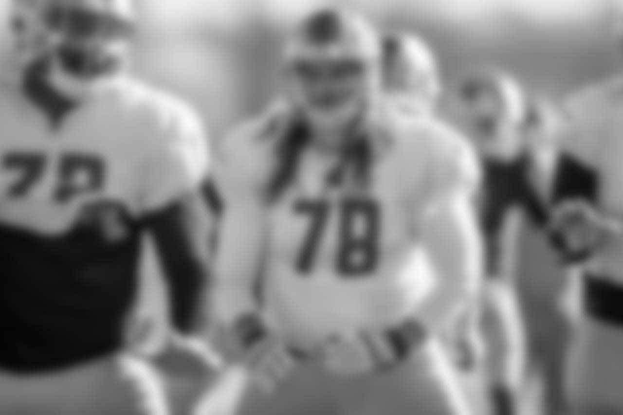 Detroit Lions offensive lineman Andrew Donnal (78) during practice at the Detroit Lions training facility on Wednesday, Dec. 19, 2018 in Allen Park, Mich. (Detroit Lions via AP)