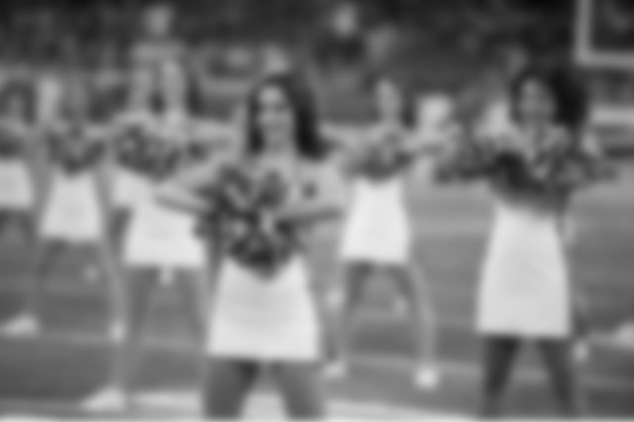 Detroit Lions cheerleaders during a NFL football game against the Carolina Panthers on Sunday, Nov. 18, 2018 in Detroit. (Detroit Lions via AP).
