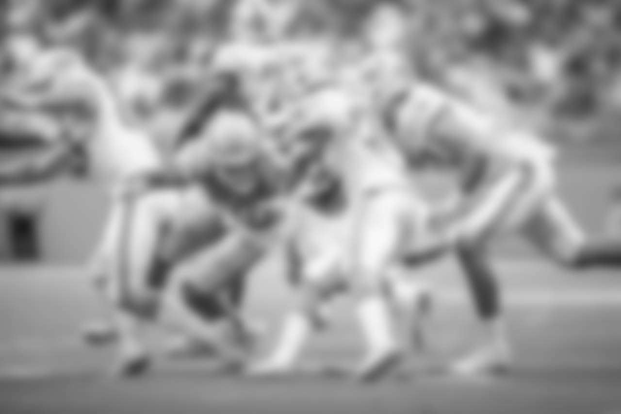 Detroit Lions linebacker Jarrad Davis (40) during a NFL football game against the Miami Dolphins on Sunday, Oct. 21, 2018 in Miami Gardens, Fla. (Detroit Lions via AP).