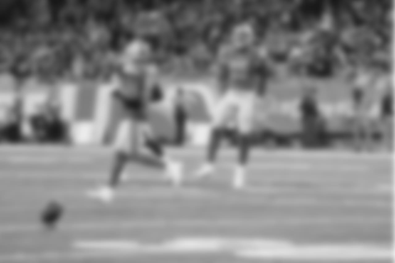 Detroit Lions defensive end Romeo Okwara (95) during a NFL football game against the Los Angeles Rams on Sunday, Dec. 2, 2018 in Detroit. (Detroit Lions via AP).
