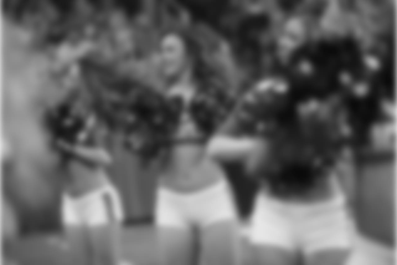 Detroit Lions cheerleaders perform during a NFL football game against the Minnesota Vikings on Sunday, Dec. 23, 2018 in Detroit. (Detroit Lions via AP).