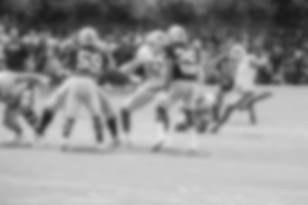 Detroit Lions kicker Matt Prater (5) during training camp practice on Tuesday, Aug. 7, 2018 in Napa, Calif. (Detroit Lions via AP)