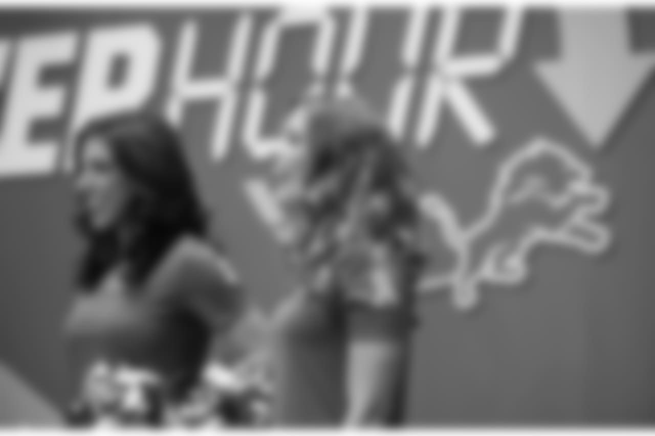 Detroit Lions cheerleaders during a NFL football game against the Carolina Panthers on Sunday, Nov. 18, 2018 in Detroit. (Detroit Lions via AP).
