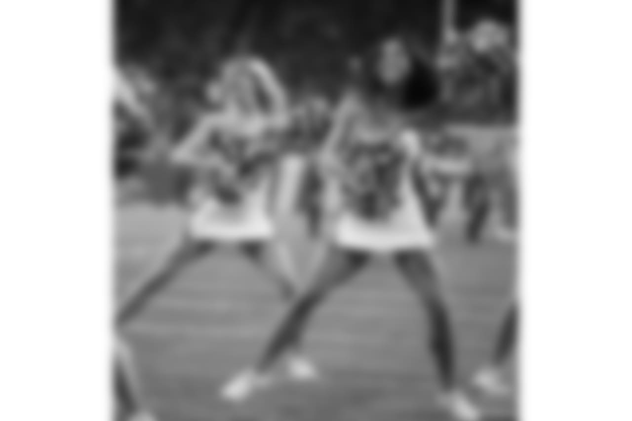 Detroit Lions cheerleaders during a NFL football game against the Carolina Panthers on Sunday, Nov. 18, 2018 in Detroit. (Detroit Lions via AP).
