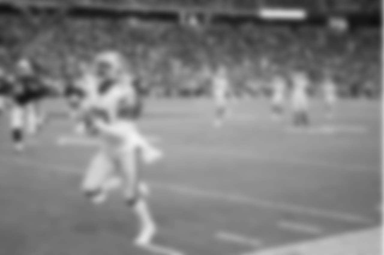 Detroit Lions head coach Matt Patricia watches as Detroit Lions cornerback Darius Slay (23) intercepts a pass and returns it for a touchdown during a NFL football game against the Arizona Cardinals on Sunday, Dec. 9, 2018 in Glendale, Ariz. (Detroit Lions via AP).