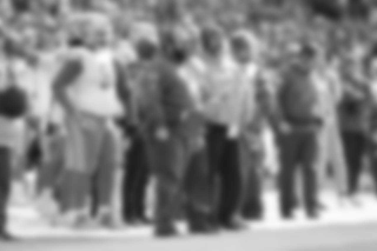 Detroit Lions head coach Matt Patricia on the sideline during a NFL football game against the Chicago Bears on Sunday, Nov. 11, 2018 in Minneapolis. (Detroit Lions via AP).