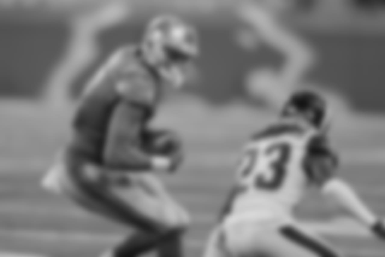 Detroit Lions tight end Levine Toilolo (87) during a NFL football game against the Los Angeles Rams on Sunday, Dec. 2, 2018 in Detroit. (Detroit Lions via AP).