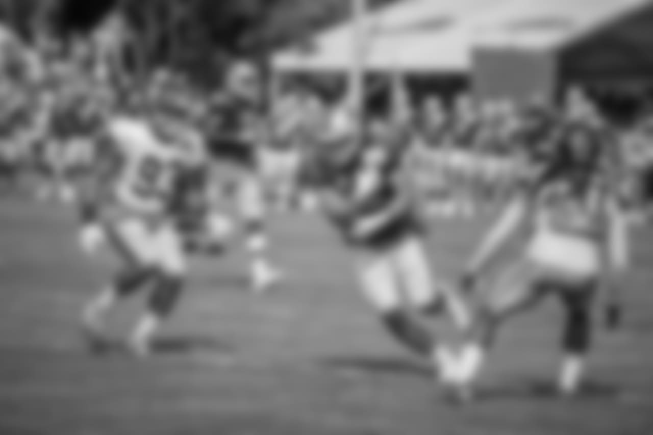 Detroit Lions tight end Luke Willson (82) during training camp practice on Tuesday, Aug. 14, 2018 in Allen Park, Mich. (Detroit Lions via AP)