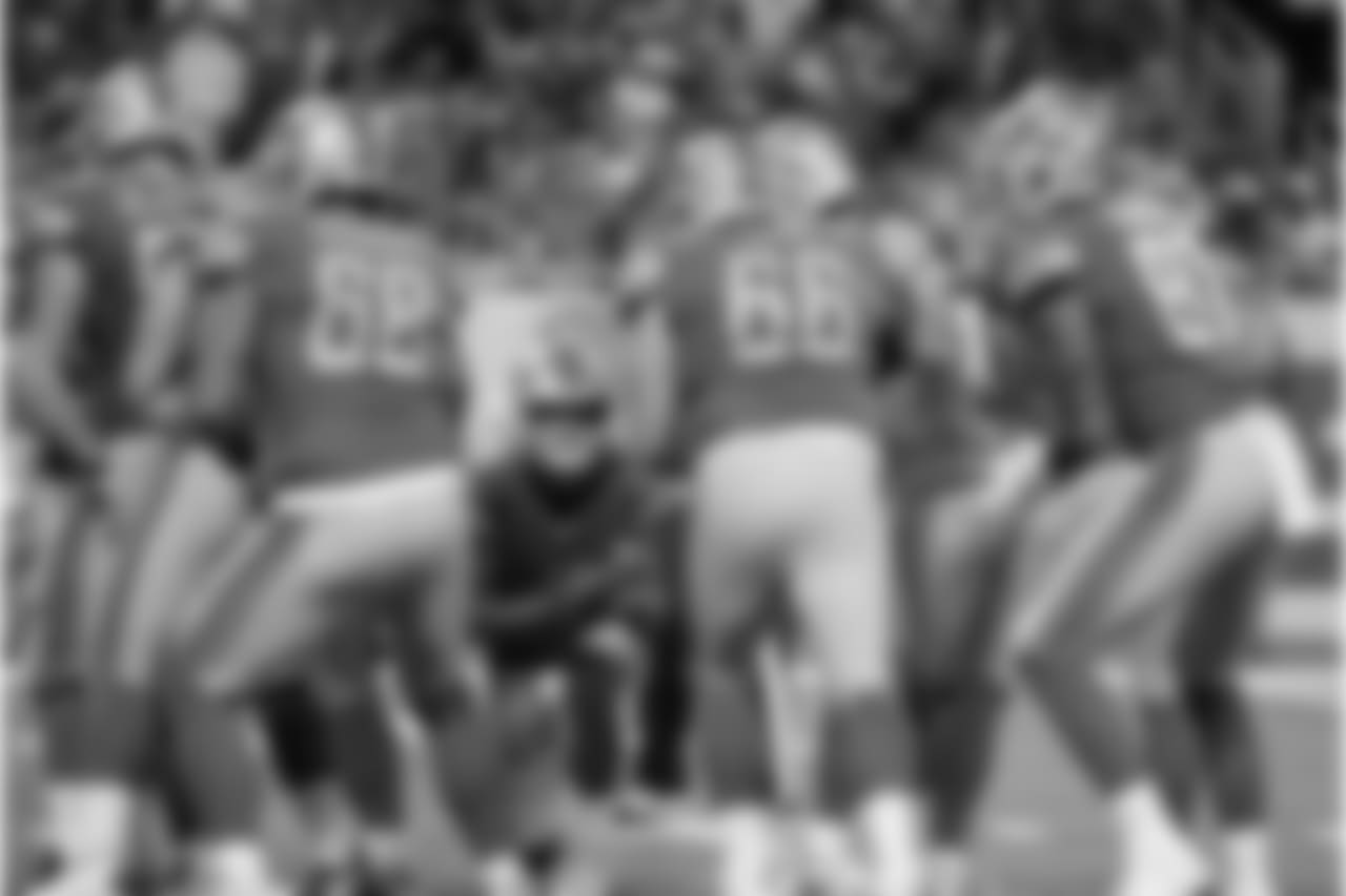 Detroit Lions quarterback Matthew Stafford (9) and the offensive huddle during a NFL football game against the Green Bay Packers on Sunday, Oct. 7, 2018 in Detroit. (Detroit Lions via AP).