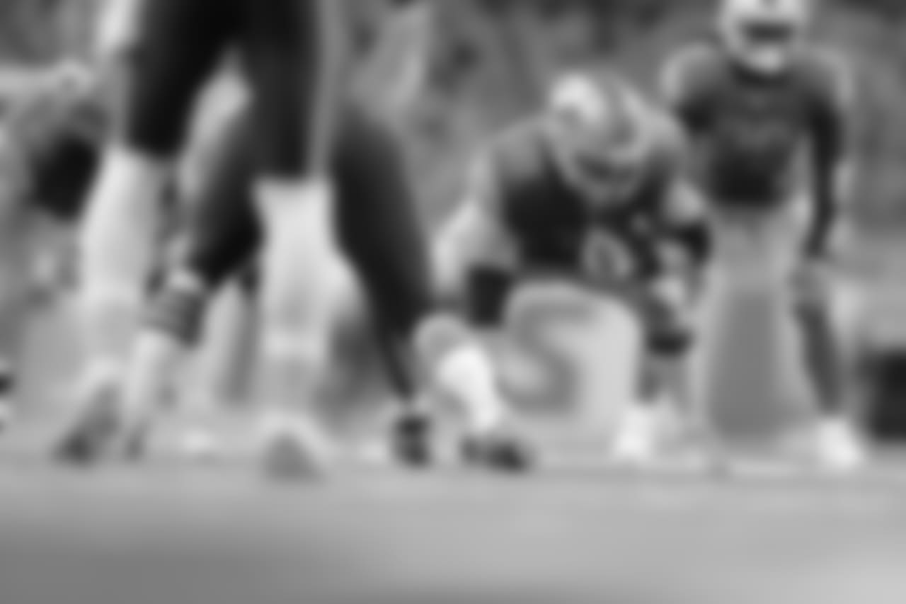 Detroit Lions guard T.J. Lang (76) during a NFL football game against the New England Patriots on Sunday, Sept. 23, 2018 in Detroit. (Detroit Lions via AP).