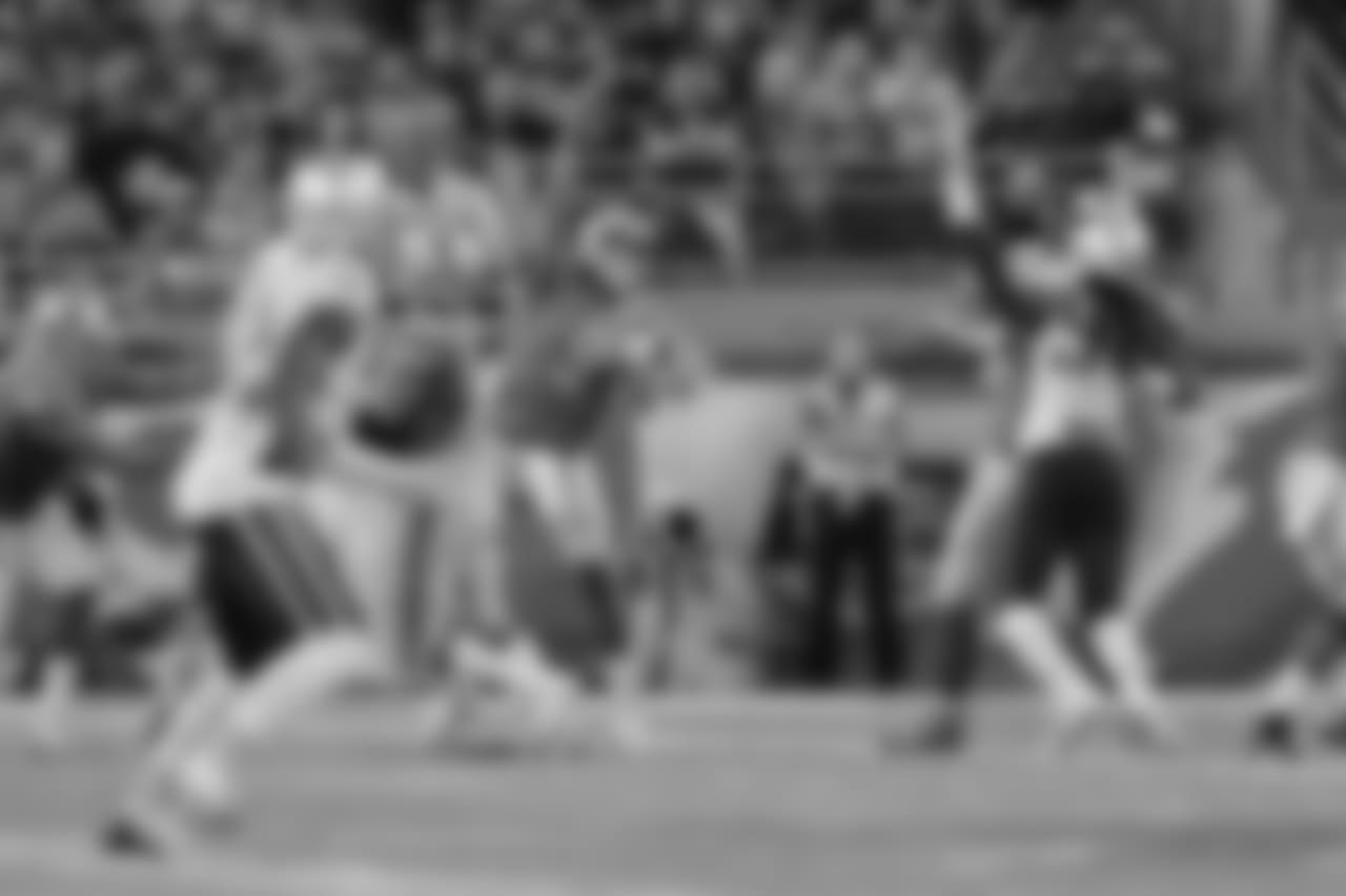 Detroit Lions quarterback Matthew Stafford (9) throws a pass during a NFL football game against the New England Patriots on Sunday, Sept. 23, 2018 in Detroit. (Detroit Lions via AP).
