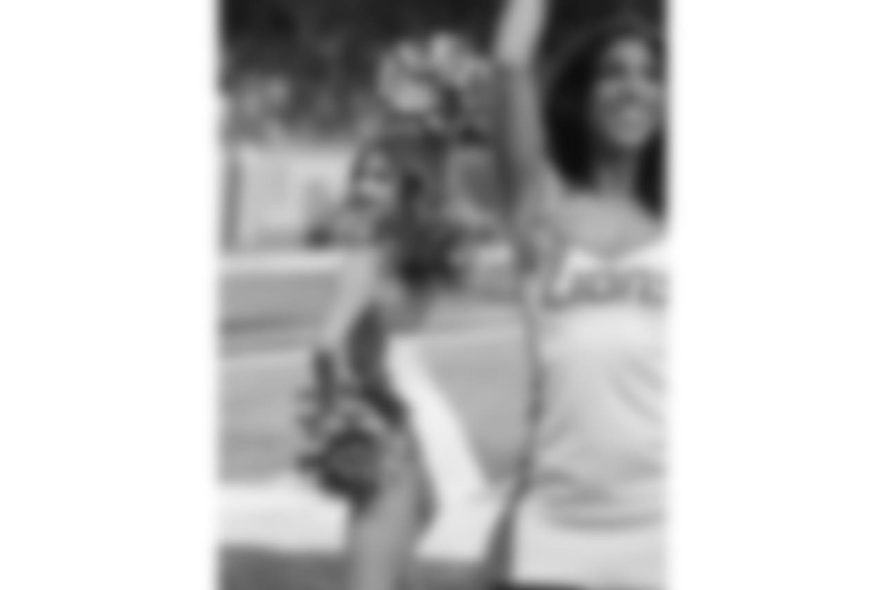 Detroit Lions cheerleaders during a NFL football game against the Carolina Panthers on Sunday, Nov. 18, 2018 in Detroit. (Detroit Lions via AP).