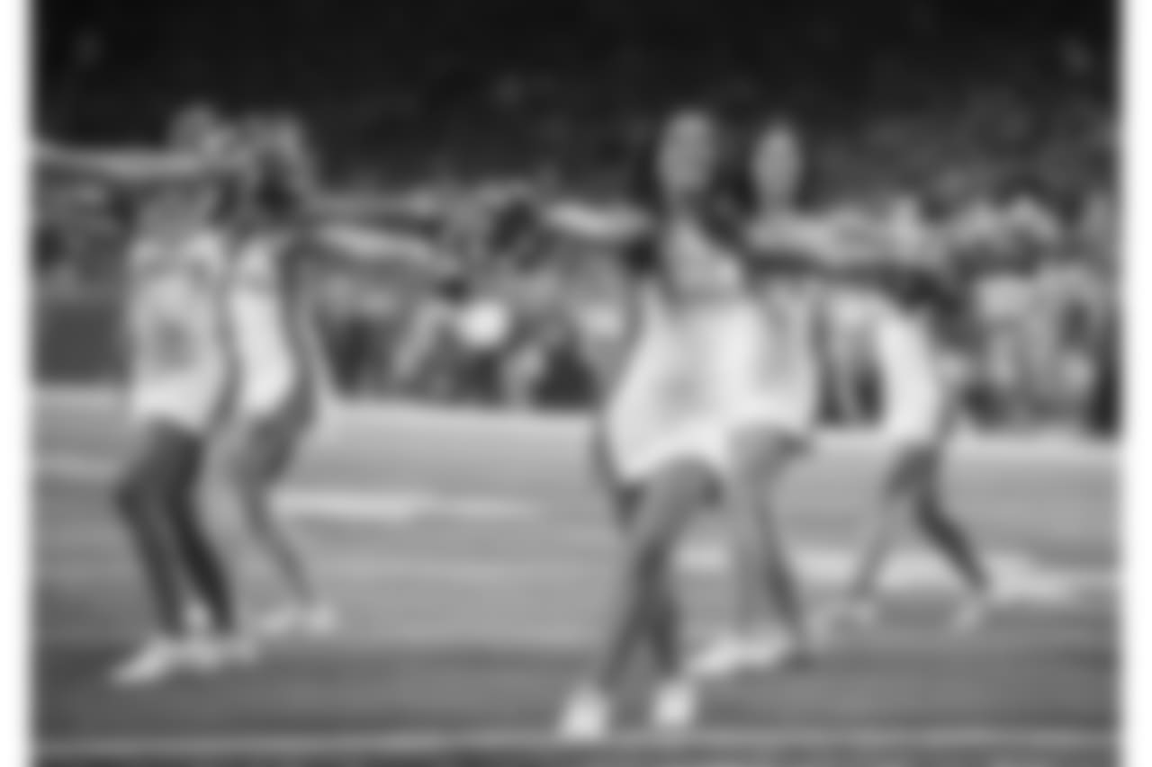 Detroit Lions cheerleaders during a NFL football game against the Carolina Panthers on Sunday, Nov. 18, 2018 in Detroit. (Detroit Lions via AP).
