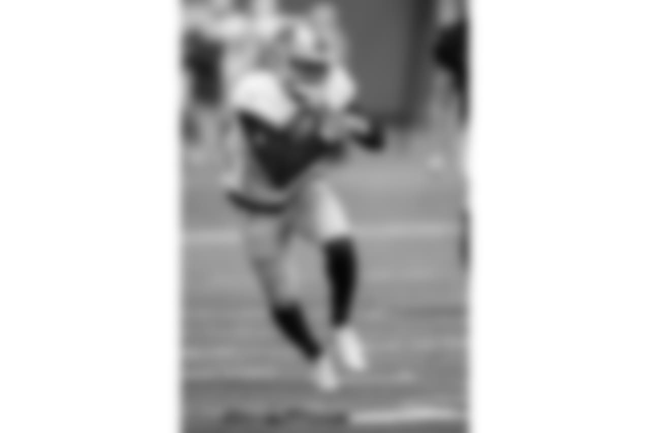 Detroit Lions running back Kerryon Johnson (33) during practice at the Detroit Lions training facility on Wednesday, Oct. 17, 2018 in Allen Park, Mich. (Detroit Lions via AP)