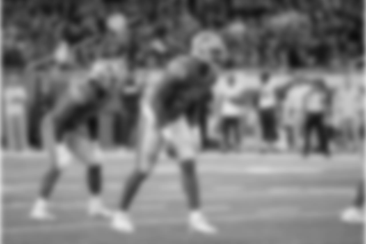 Detroit Lions defensive end Romeo Okwara (95) during a NFL football game against the Seattle Seahawks on Sunday, Oct. 28, 2018 in Detroit. (Detroit Lions via AP).