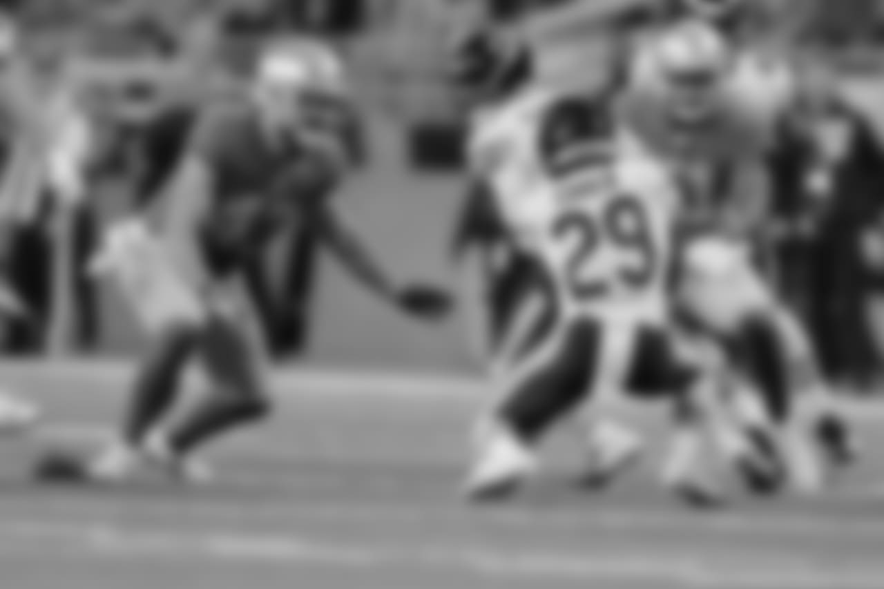 Detroit Lions fullback Nick Bellore (43) on special teams during a NFL football game against the Chicago Bears on Thursday, Nov. 22, 2018 in Detroit. (Detroit Lions via AP).