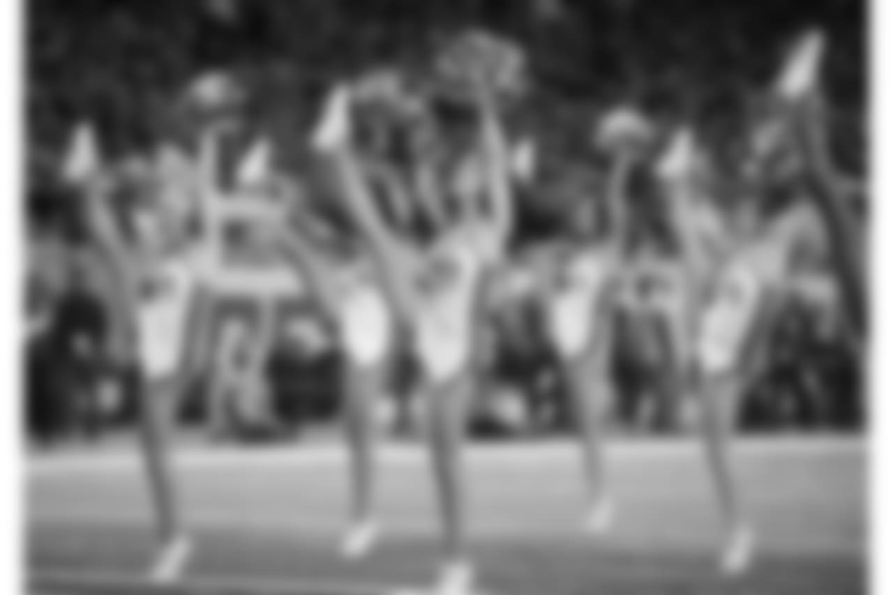 Detroit Lions cheerleaders during a NFL football game against the Carolina Panthers on Sunday, Nov. 18, 2018 in Detroit. (Detroit Lions via AP).