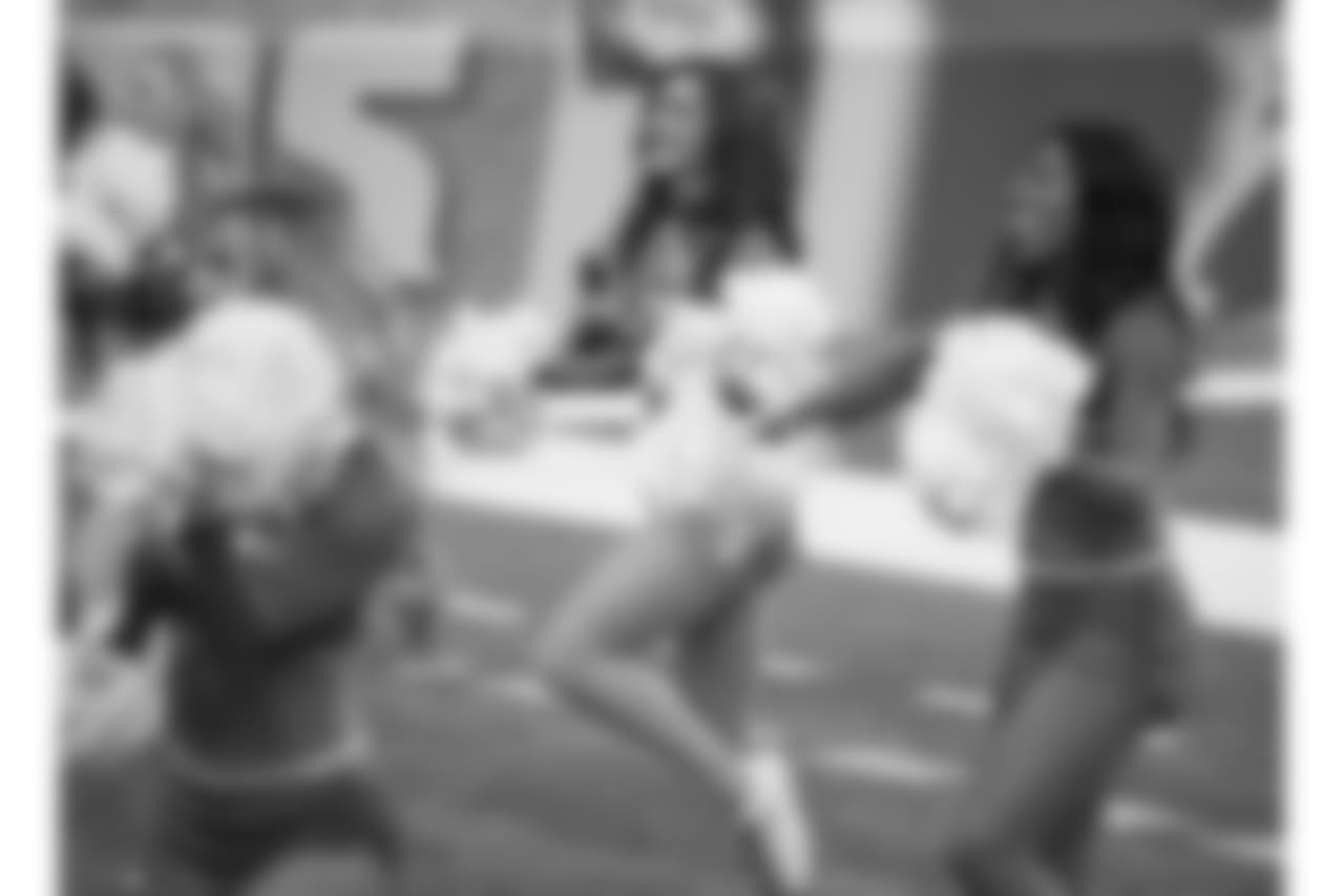 Detroit Lions Cheerleaders during a NFL football game against the Seattle Seahawks on Sunday, Oct. 28, 2018 in Detroit.