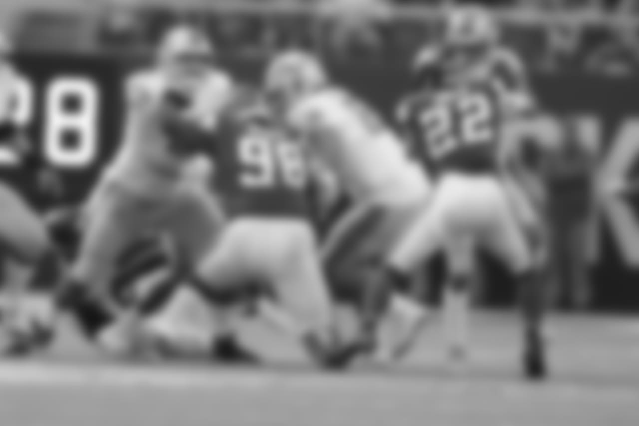 Detroit Lions center/guard Graham Glasgow (60) during a NFL football game against the Minnesota Vikings on Sunday, Nov. 4, 2018 in Minneapolis. (Detroit Lions via AP).
