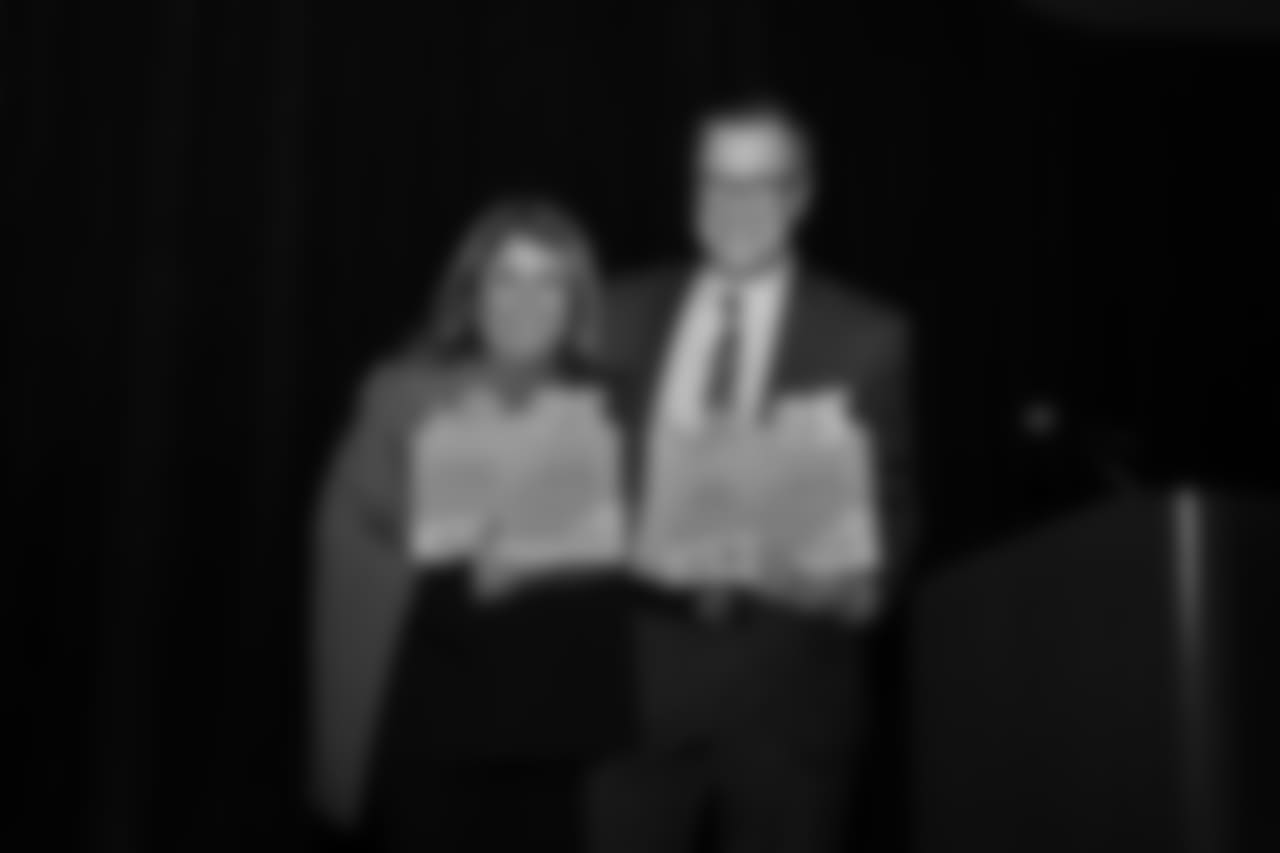 Jen Hammond and Dan Miller at the Courage House dinner on Monday, Oct. 29, 2018 in Detroit.