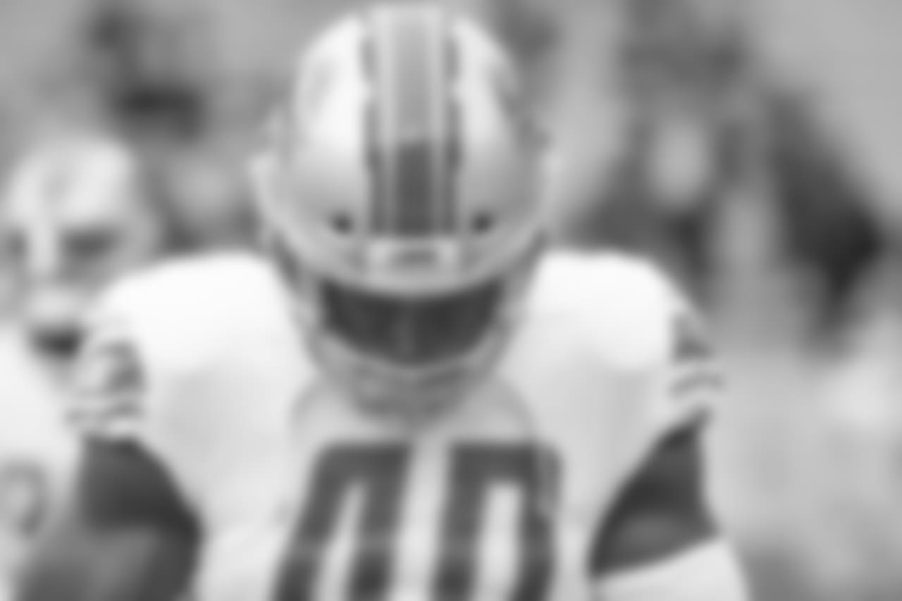 Detroit Lions linebacker Jarrad Davis (40) before a NFL football game against the Green Bay Packers on Sunday, Dec. 30, 2018 in Green Bay, Wisc. (Detroit Lions via AP).