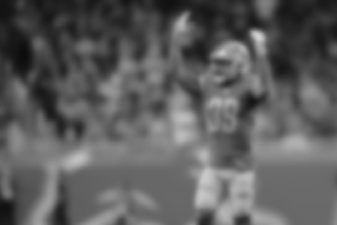 Detroit Lions cornerback Jamal Agnew (39) pumps up the crowd during a NFL football game against the New England Patriots on Sunday, Sept. 23, 2018 in Detroit. (Detroit Lions via AP).