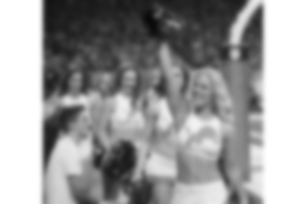 Detroit Lions Cheerleaders during a NFL football game between the Detroit Lions and the Los Angeles Rams on Sunday, Dec. 2, 2018 in Detroit. (Detroit Lions via AP).