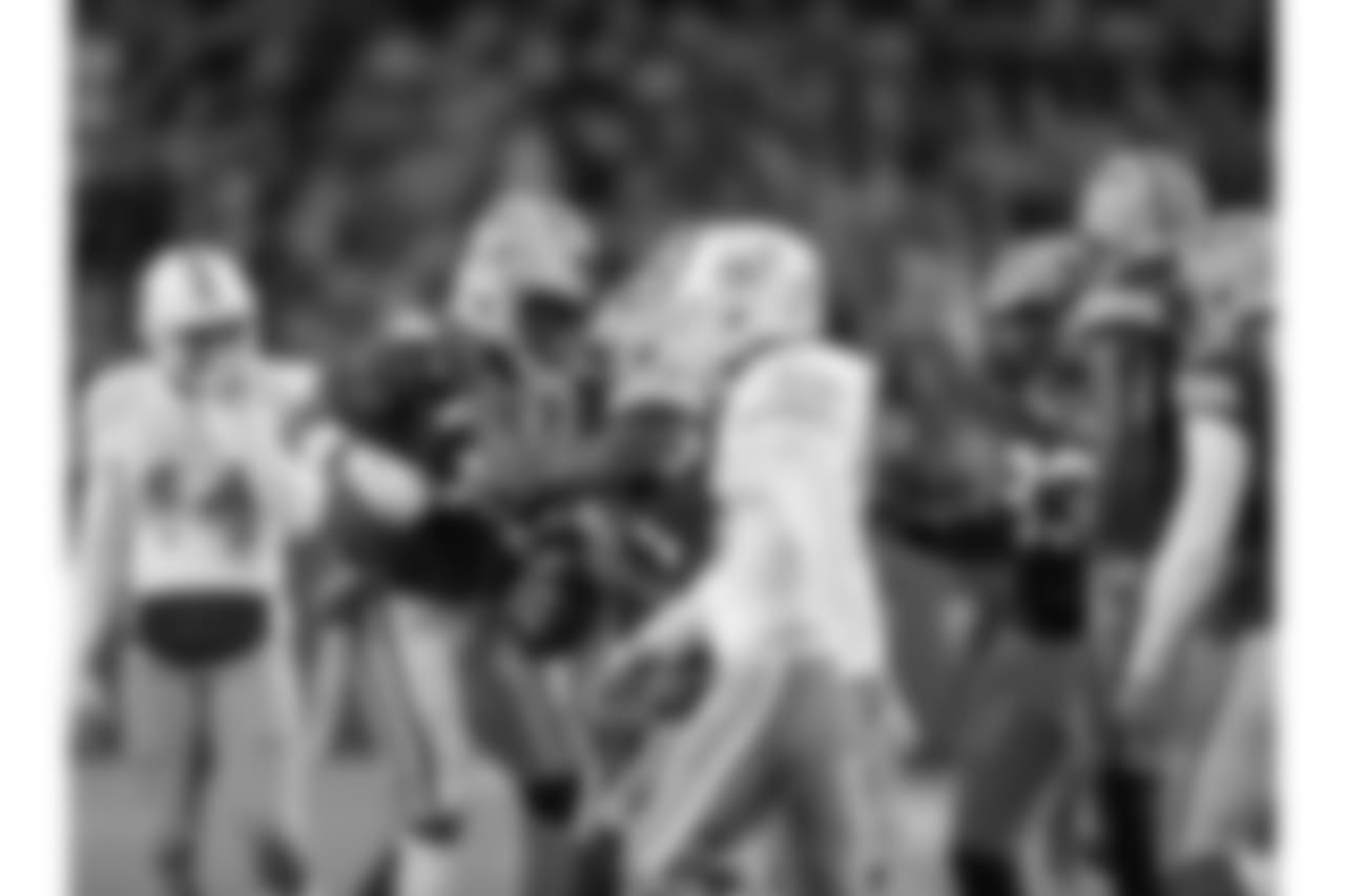 Green Bay Packers against the Miami Dolphins during Sunday's game at Lambeau Field.
