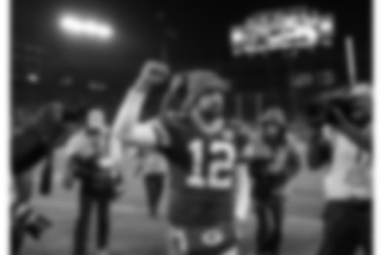 Green Bay Packers against the Miami Dolphins during Sunday's game at Lambeau Field.