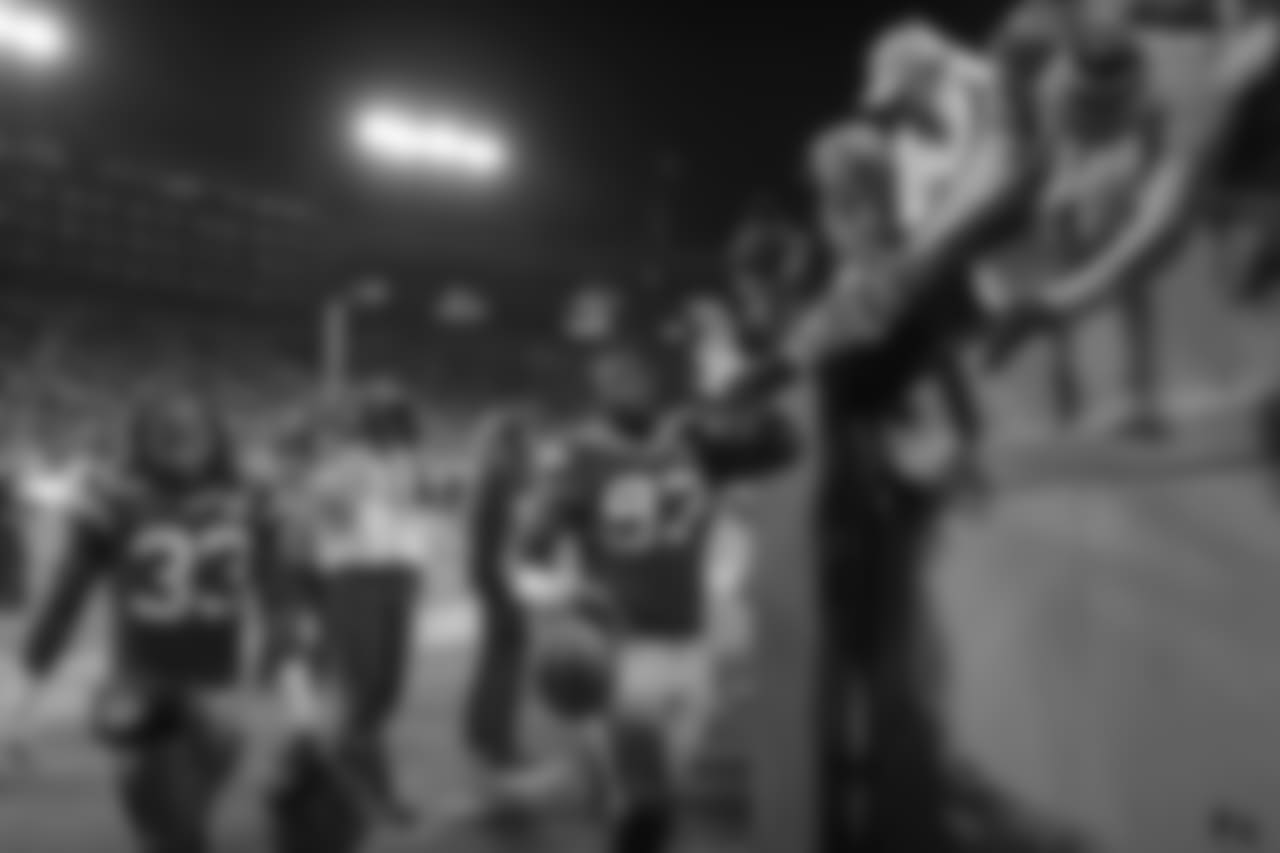 Green Bay Packers against the San Francisco 49ers during Monday night's game at Lambeau Field.