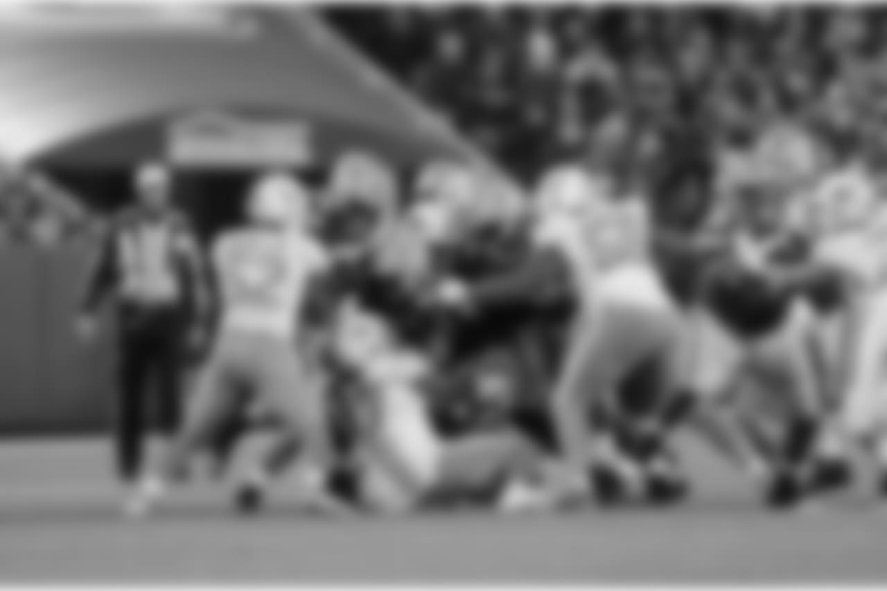 Green Bay Packers against the Miami Dolphins during Sunday's game at Lambeau Field.