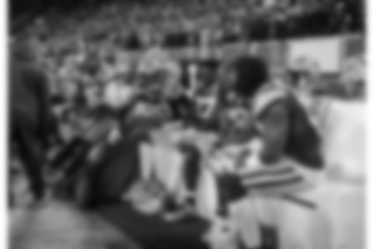 Green Bay Packers against the Miami Dolphins during Sunday's game at Lambeau Field.