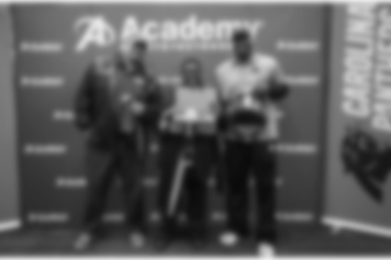 The Carolina Panthers and United Way partner with Academy Sports to give a $200 hoping spree to several area middle school children on Tuesday, Dec. 4, 2018 in Concord, NC.
