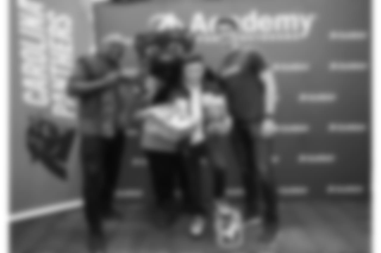 The Carolina Panthers and United Way partner with Academy Sports to give a $200 hoping spree to several area middle school children on Tuesday, Dec. 4, 2018 in Concord, NC.