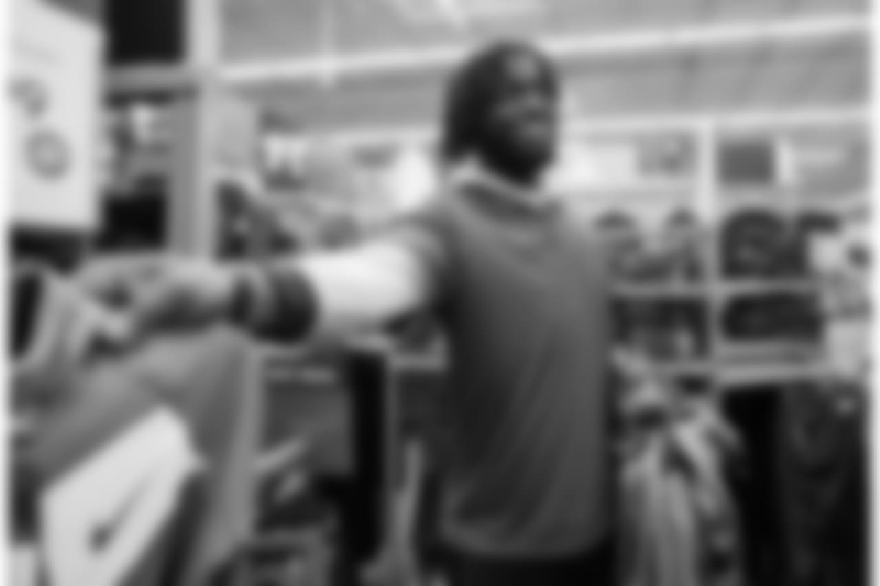 The Carolina Panthers and United Way partner with Academy Sports to give a $200 hoping spree to several area middle school children on Tuesday, Dec. 4, 2018 in Concord, NC.