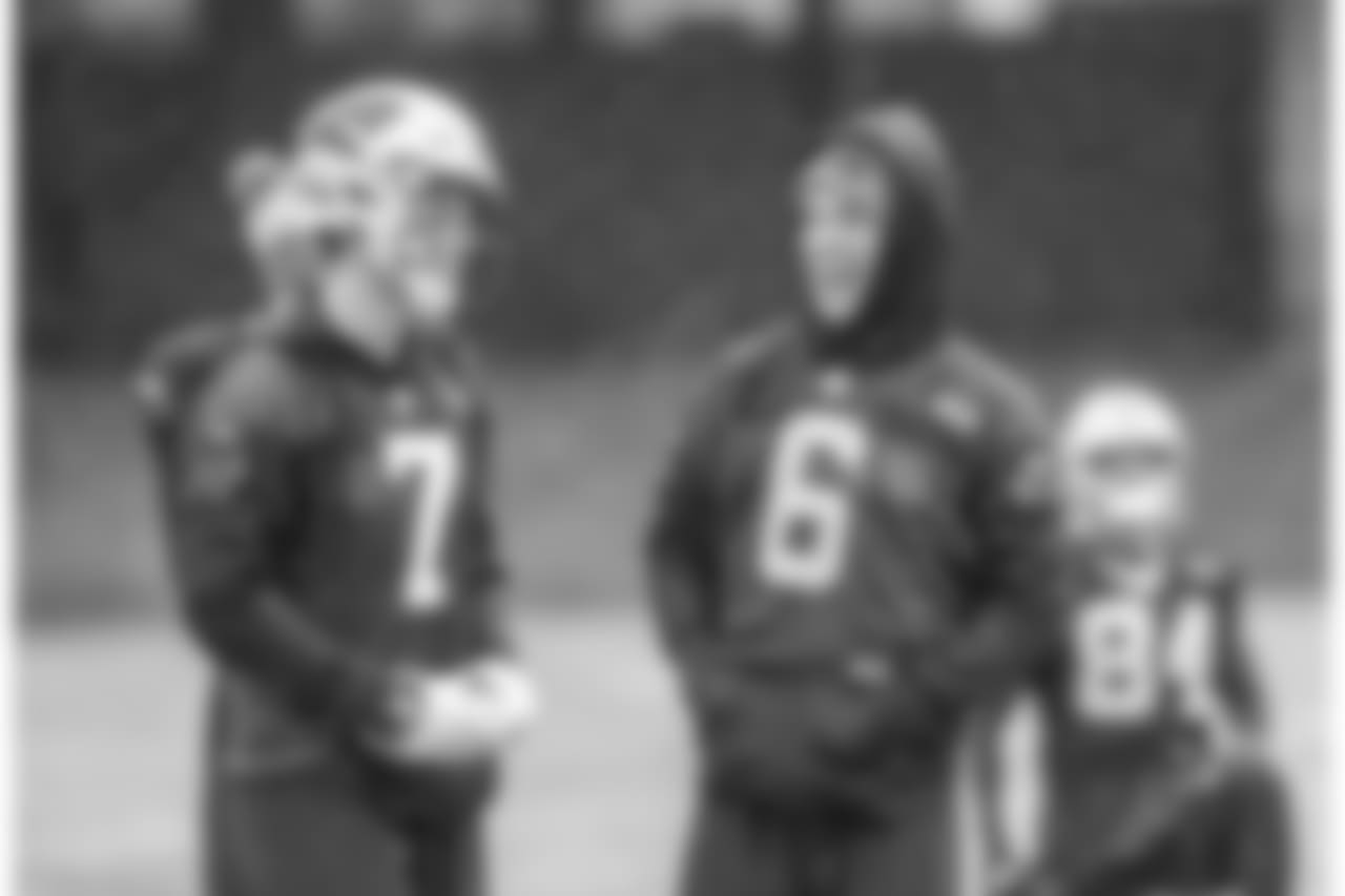 during practice ahead of their Week 16 game against the Falcons on Thursday, December 20, 2018.
