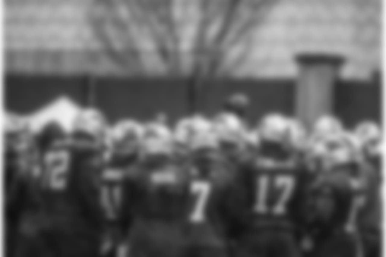 during practice ahead of their Week 16 game against the Falcons on Thursday, December 20, 2018.