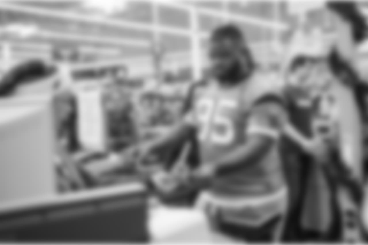 The Carolina Panthers and United Way partner with Academy Sports to give a $200 hoping spree to several area middle school children on Tuesday, Dec. 4, 2018 in Concord, NC.