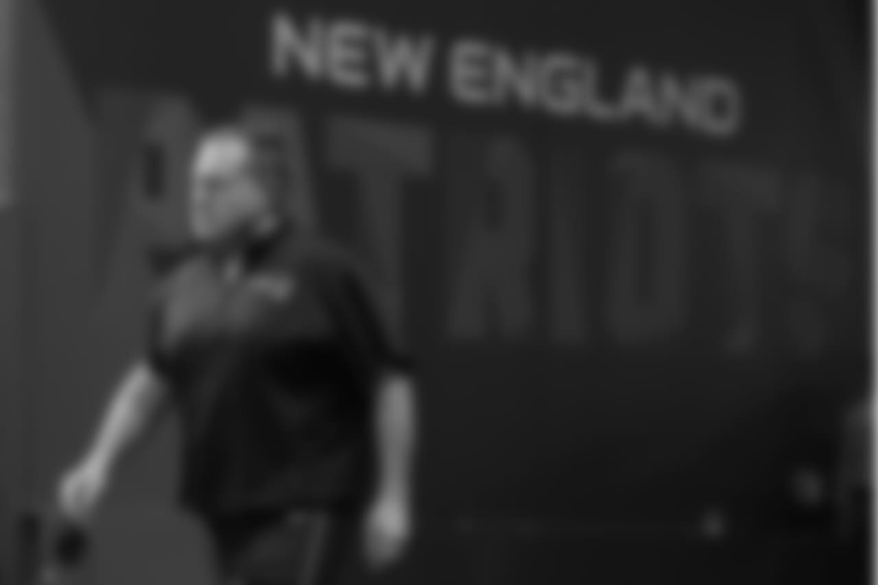 New England Patriots head coach Bill Belichick walks onto the field before the NFL Super Bowl 53 football game between the Los Angeles Rams and the New England Patriots Sunday, Feb. 3, 2019, in Atlanta. (AP Photo/Matt Rourke)
