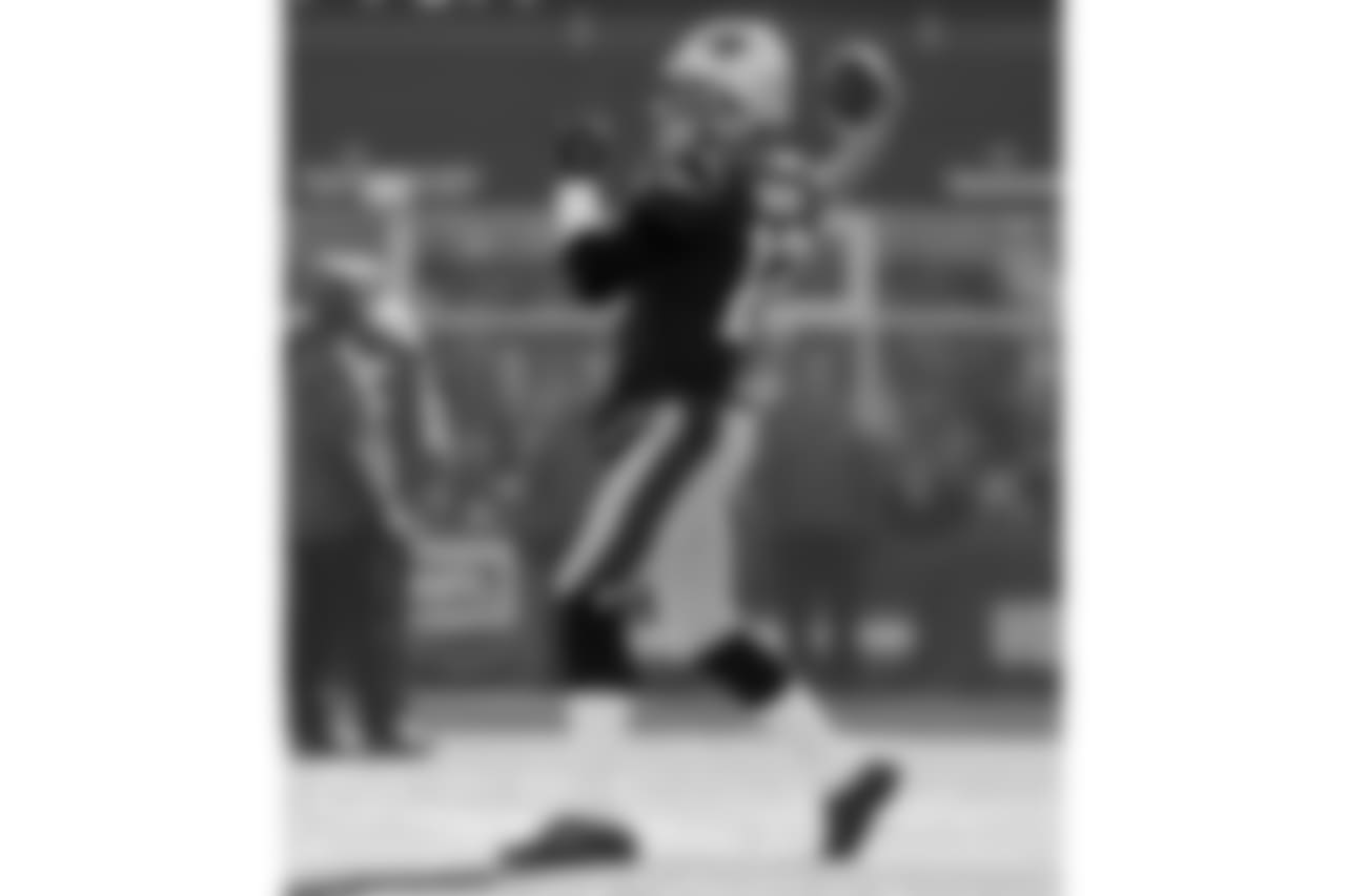 New England Patriots quarterback Tom Brady warms up before an NFL football game against the New York Jets, Sunday, Dec. 30, 2018, in Foxborough, Mass. (AP Photo/Charles Krupa)