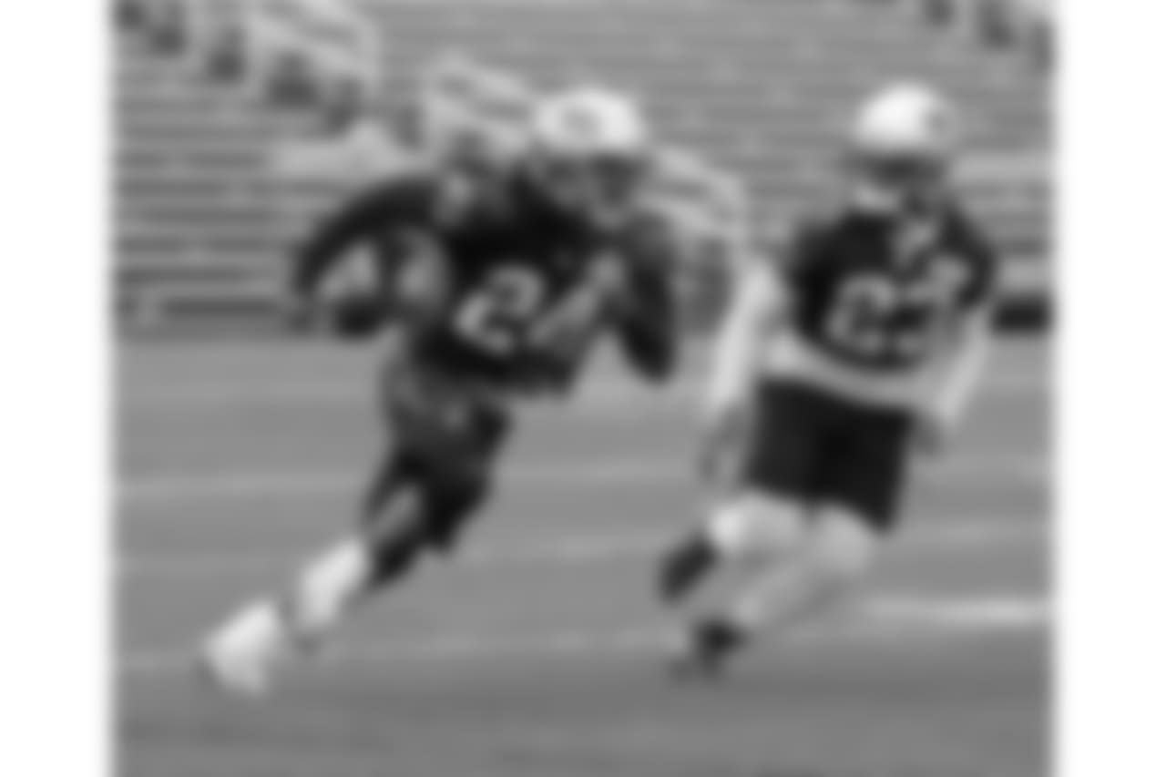 Stephon Gilmore (24) and Patrick Chung (23).