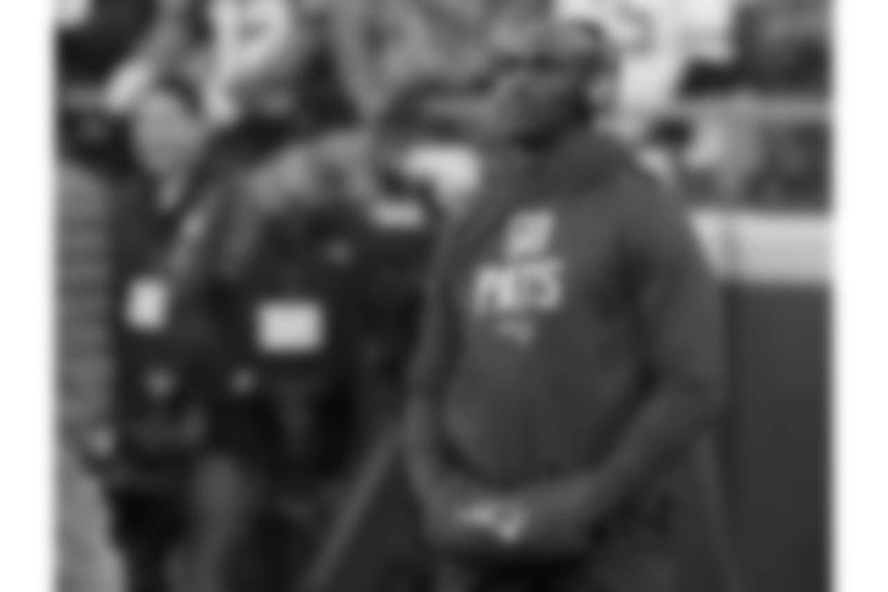 New England Patriots cornerback Jason McCourty warms up before the AFC Championship NFL football game against the Kansas City Chiefs, Sunday, Jan. 20, 2019, in Kansas City, Mo. (AP Photo/Charlie Neibergall)