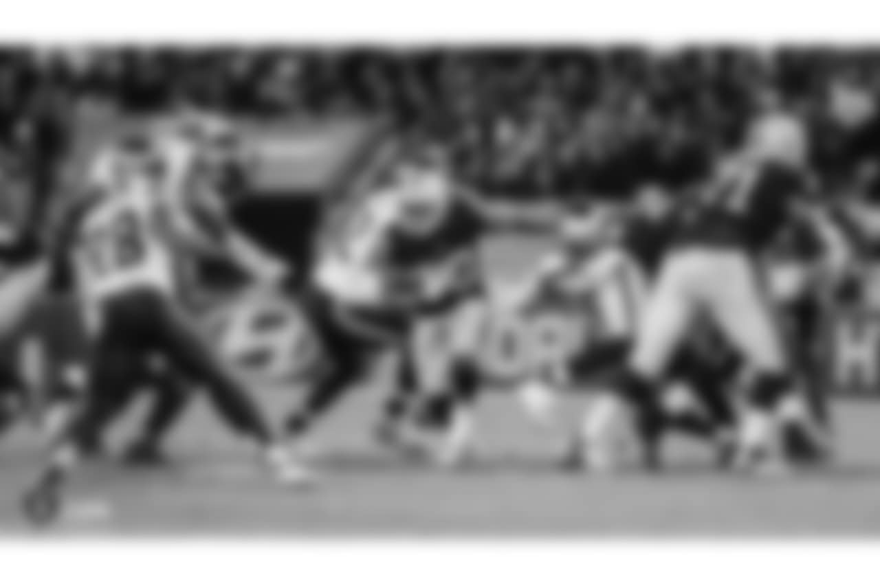 Oakland Raiders running back Jalen Richard (30) during the Oakland Raiders regular season game against the Seattle Seahawks at Wembley stadium on October 14th, 2018, in London, United Kingdom. The Oakland Raiders lost 27-3.