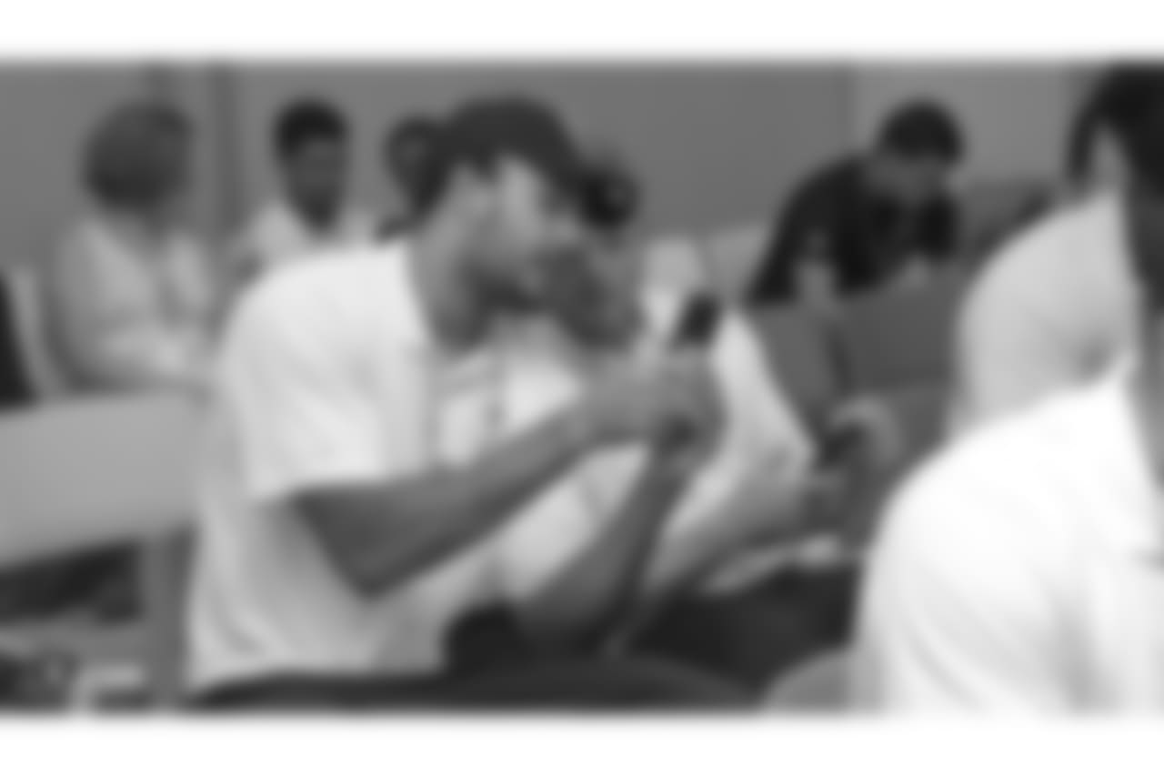Oakland Raiders rookies enjoy a Rookie Activity, as part of Rookie Academy, at Facebook, Friday, June 23, 2018, in Menlo Park, California.