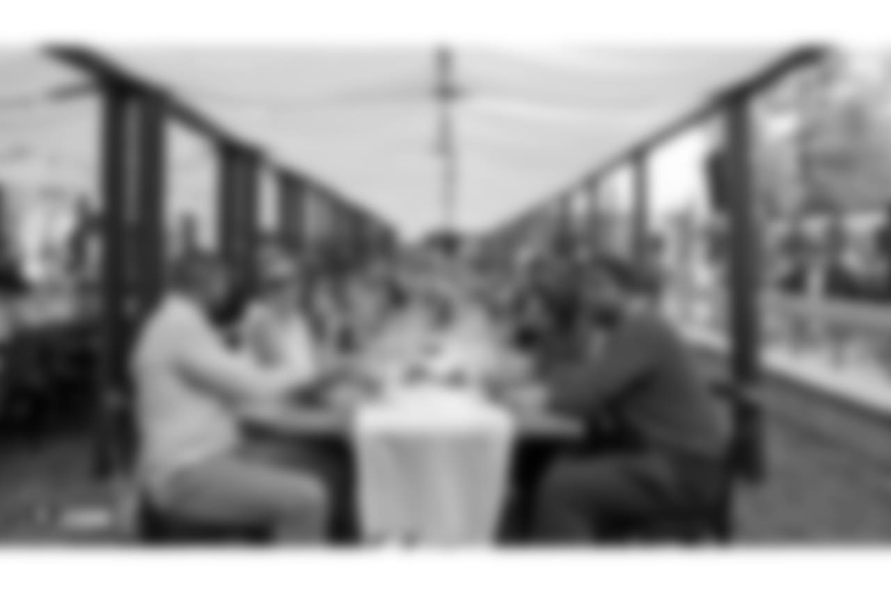 Oakland Raiders alumni, executives, staff, and special guests at an Alumni Dinner during 2018 Training Camp at Kelham Vineyards, Saturday, July 28, 2018, in Saint Helena, California.