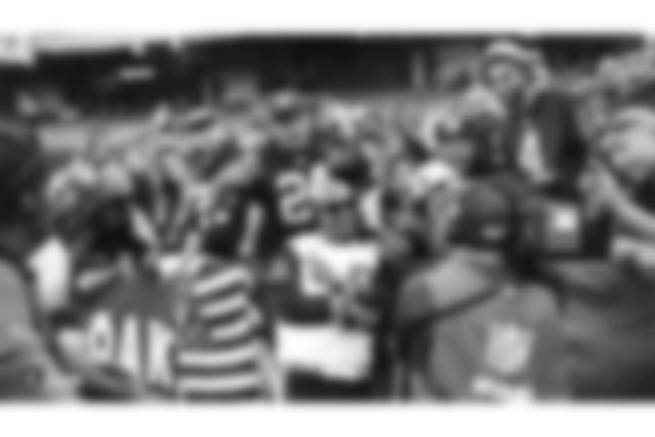 The Oakland Raiders regular season game against the Los Angeles Rams at Oakland-Alameda County Coliseum, Monday, September 10, 2018, in Oakland, California. The Oakland Raiders lost 33-13.